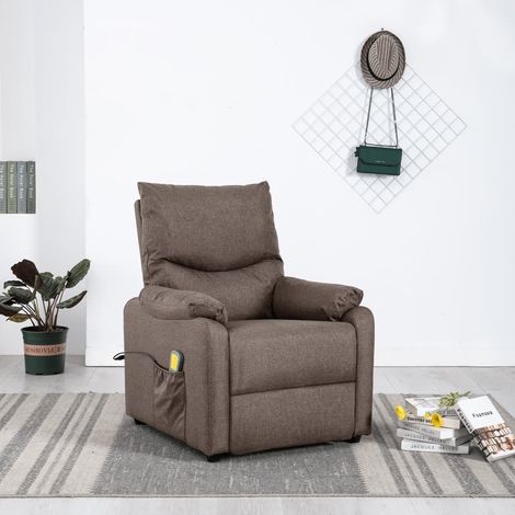 FIMEI Fauteuil de massage inclinable Taupe Tissu (1/5)