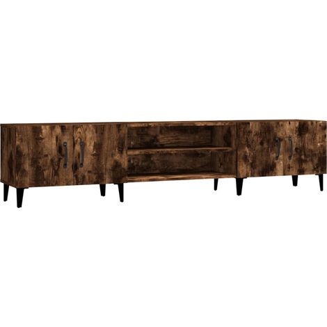 Mueble para TV madera contrachapada roble ahumado 180x31,5x40cm vidaXL