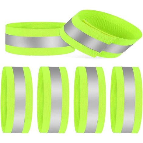 CSPARKV 6pcs Reflective Bands, Reflective Strips for Outdoor Jogging Cycling Running Riding Kids Velcro Fastener Elastic Luminous Band (1/5)
