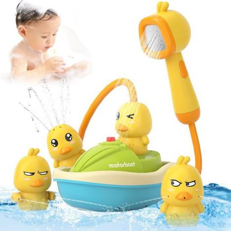 Jouet Bain BéBé,Jeux De Bain Pour Bebe Enfant,Animaux Jouets Flottants,Jouet De Piscine,Jeux Bain Bebe,Jouet Cascade De Douche (1/4)