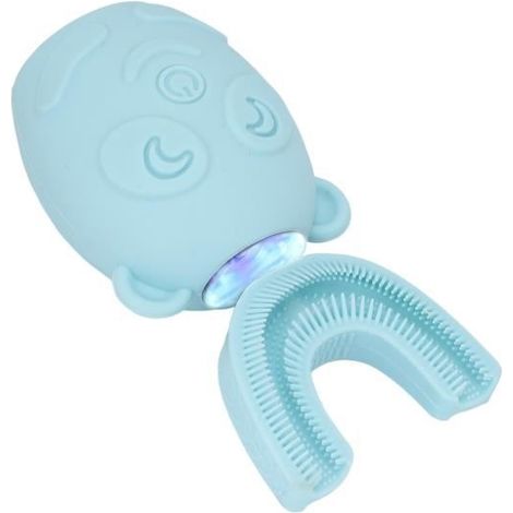 Cuque U-förmige elektrische Zahnbürste, elektrische Kinderzahnbürste, wasserdicht nach IPX7, Cartoon-Gehäuse, 360° (1/4)