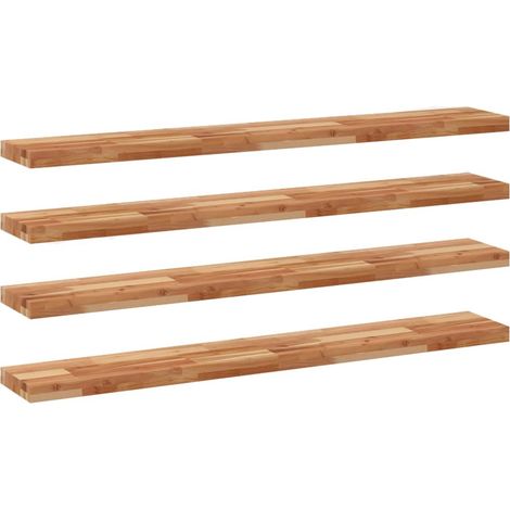 Maison Exclusive - Schweberegale 4 Stk. 120x20x4 cm Massivholz Ak