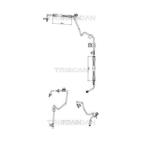 Tuyau hydraulique, direction TRISCAN 8516 28001 CITROËN 4014.A3 96 782 491 80