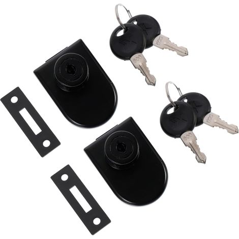 Lot de 2 verrous antivol pour vitrines, loquet sécurité facile à (1/5)