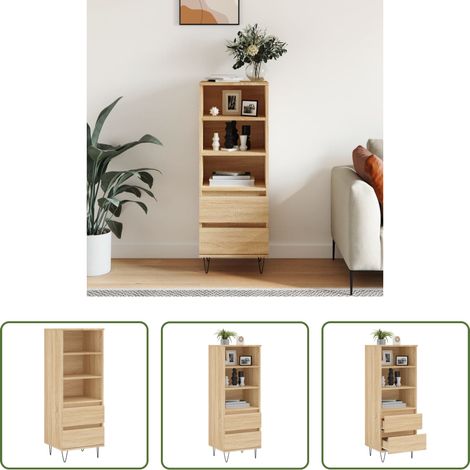 Buffet bois - Buffet haut Chêne sonoma 40x36x110 cm Bois d'ingénierie (1/5)