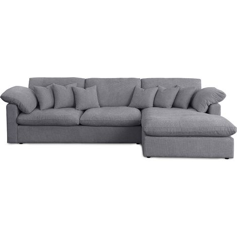 Sofa Chaise Longue Abbi 300cm, Gris, Chaise Derecho