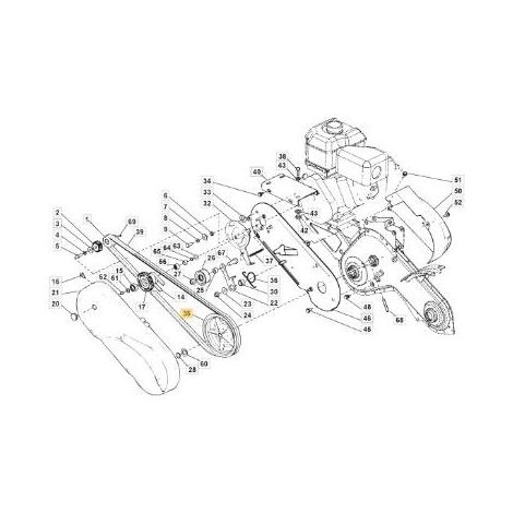 PULEGGIA IN ALLUMINIO A TRE GOLE ORIGINALE STIGA - 118800118/0