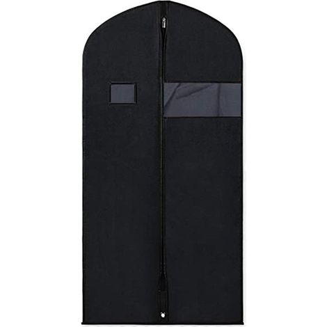 Housses à Vêtements Suspendues Pliables pour Armoire et Voyage, Sac de Rangement pour Costume et Robe avec Fenêtre d’Identification