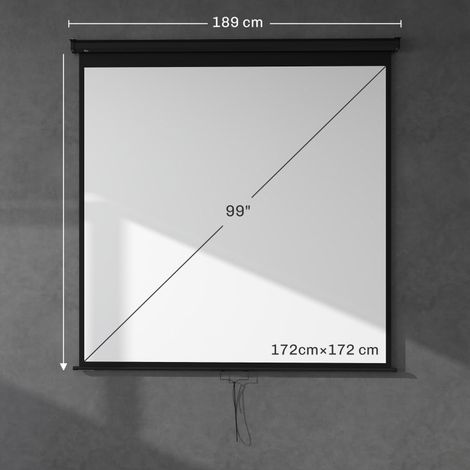 Schermo di proiezione 178 x 178 cm 99 pollici 1:1 HD 4K nero MODENUIT (1/5)