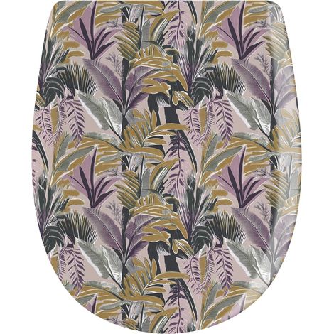 Abattant Ariane déclipsable WC "Purple Jungle" à descente manuelle - Olfa