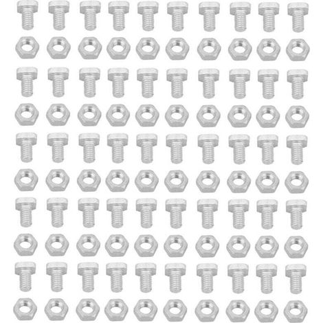 50 aluminium nuts and 50 bolts greenhouse tool accessory set (1/3)
