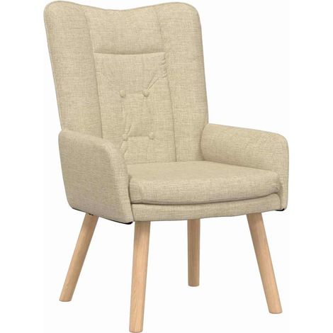 Fauteuil relax  Fauteuil Crème 63 x 67 x 94 cm Tissu et contreplaqué (1/5)