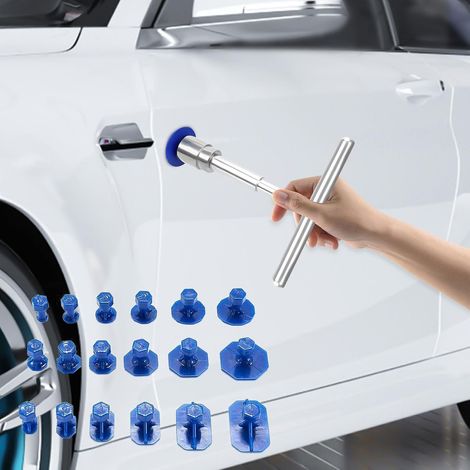 Outil Réparation de Debosselage,19pcs Kit Débosselage Ventouse,Kit Retrait Dent Enlèvement,Kit Debosselage Sans Peinture,Outils de Réparation Carrosserie,Kit Réparation Bosses Voiture (Style 5) (1/5)