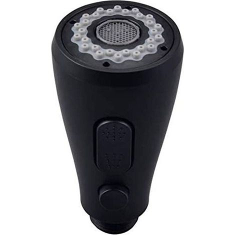 Douchette Robinet Cuisine 1 Jets Tête de Douche Remplacement Douchette pour Mitigeur Cuisine (peint en noir) (1/5)