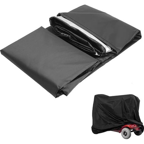 Universal black dustproof and UV-resistant cover for electric scooter/mountain bike, waterproof, made of 210D fabric, silver coating, 142 x 66 x 91 cm (1/5)