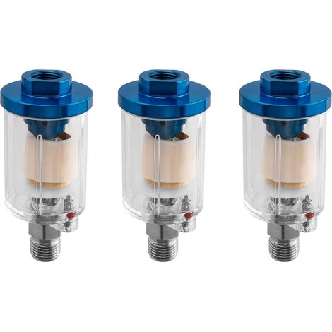 3 Pcs 1/4" Séparateur D'huile à Eau, Filtre à Air Comprimé Mini Séparateur D'eau pour Compresseurs, Pistolets Pulvérisateurs, Outils Pneumatiques (1/5)