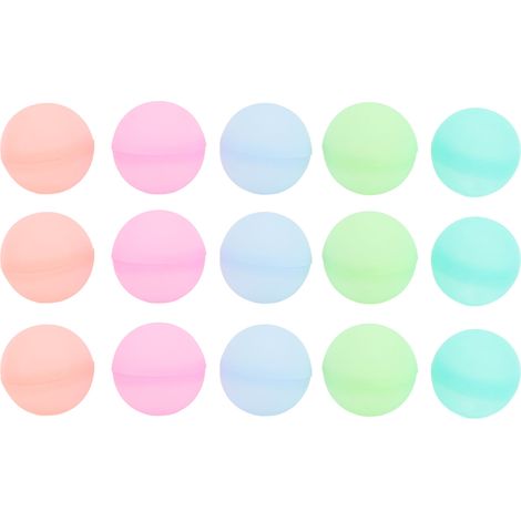15 Ballons à Eau Réutilisables en Silicone - Remplissage Rapide, Jeux d'Été pour Enfants, Sac de Ballons de Jardin (1/5)