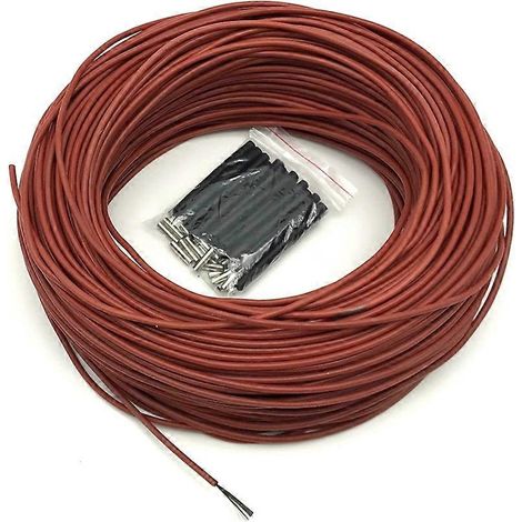 12K HEAT 50M 12K 33Ω/M Kohlefaser-Heizkabel, 3mm Hochtemperatur-Silikon-Heizdraht (1/5)