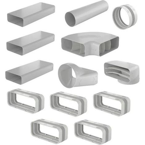 Naber COMPAIR System Ø 150 Prime Flachkanal Set-2, hellgrau (1/3)