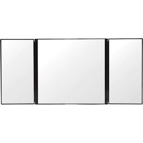 Miroir à 360 degrés, miroir 3 voies avec crochet, miroir cosmétique portable, miroir de maquillage de voiture, miroir pare-soleil pour voiture, pour le maquillage dans la voiture (1/5)