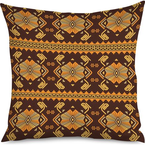 Housse de coussin motifs têtes de cheval, ethnique (1/5)