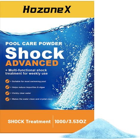 HozoneX Pulseur de nettoyage de piscine, 100 g, pour le nettoyage et l'entretien quotidiens des piscines et spas, élimine le calcaire et la saleté. (1/5)