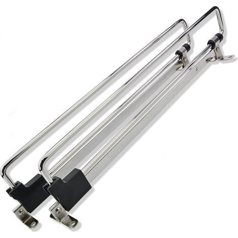 Lot de 2 Porte Cintre Coulissant - Porte Manteaux Télescopique - Vêtements Extractible 300mm - Tringle Coulissante Penderie pour Armoire ou Dressing (1/5)