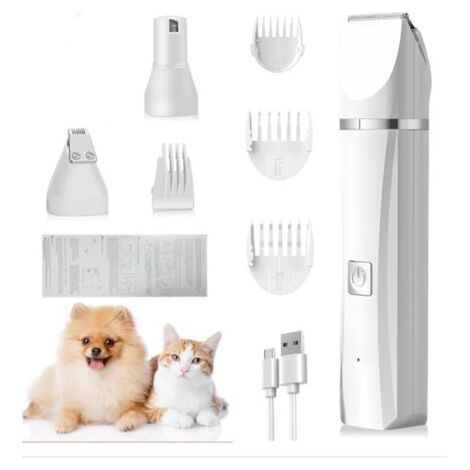 4 in 1 Dog Paw Trimmer with Paw Cutter and Nail Grinder for Dogs, Cats and Small Pets to Trim Hair Around Paws, Eyes, Ears, (1/5)