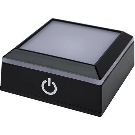 Support de lampe LED pour présentoir à boule de cristal tactile, noir. (1/5)
