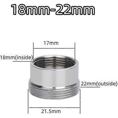 Adaptateur métallique pour robinet de cuisine avec aérateur intégré, filetage interne, pour économiser l'eau - WELLNGS (1/5)