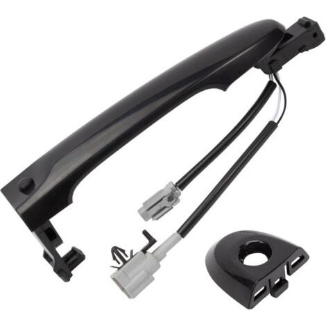 Poignée de porte extérieure avant gauche côté conducteur compatible avec Nissan Juke F15 2010-2022 Noir 80644-1FA5A 80644-3WC2A 80640-3WC2A