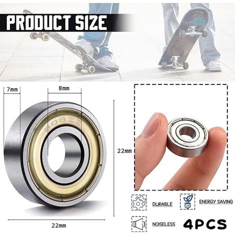 Bearing 608ZZ, Skateboard Ball Bearing, 608ZZ Roller Ball Bearings (1/4)