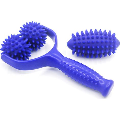 Rouleau de massage avec main - Rouleau de massage polyvalent - Rouleau de massage simple avec 3 petites balles - pour les enfants, les enfants, les schouders, les tapis, les bras, les mains (1/5)