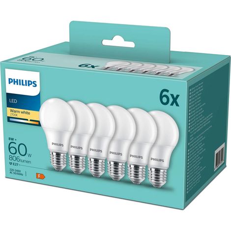 Philips 8718699775513 LED Lampe E27 Warmweiß 8W