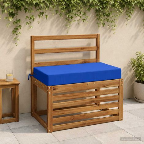 vidaXL Almohada para el asiento SOEST 100% Poliéster Azul Royal (1/5)