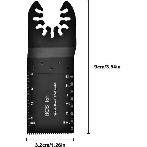 10 Stück Bimetall-Mehrzweck-Oszillationssägeblätter, 32 mm. (1/5)