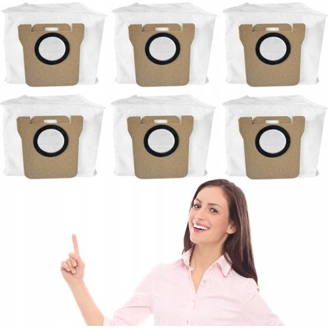 6 x BOLSAS para Dreame L10S Ultra L10 L20, para Xiaomi Vacuum X10 X10+ X20+ (1/5)