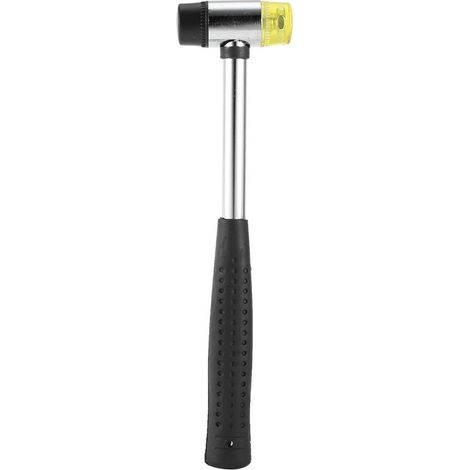 Marteau à Tête Caoutchouc Double Face Détachable pour Travail du Cuir DIY - Manche Acier 25MM (1/5)