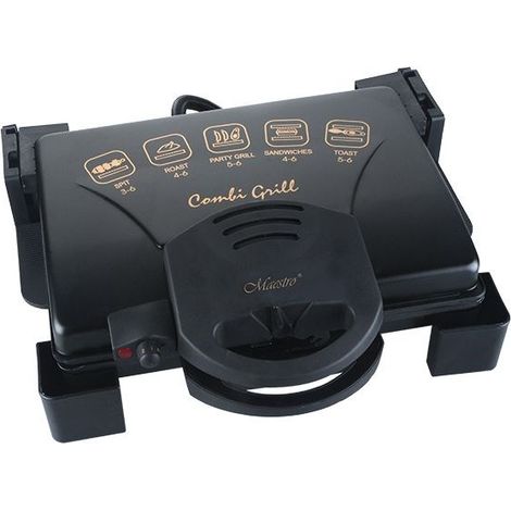 Maestro Feel-MR717 Grill électrique noir 1900W (1/4)