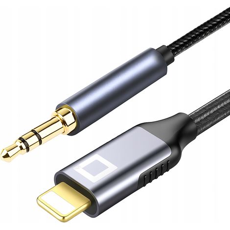 Cavo AUX CO2 per iPhone X 14 13 con adattatore Lightning Mini Jack da 1 m