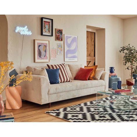Rune – 3-sitzer sofa – aus cord - beige (1/5)