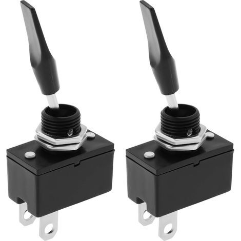 2 Pièces 2 Broches Marche/arrêt Momentané Longue Palette Ressort Momentané Bascule Rondelle Interrupteur Levier Interrupteur Automatique pour Pièces électriques de Voiture Klaxon de Lave-Glace (1/5)