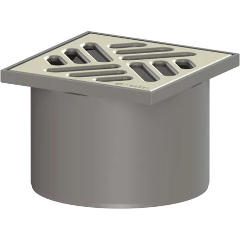 Kessel – Réhausse système 100 pour écoulement ponctuel – Grille en acier inoxydable – Longueur 107 mm – Classe de charge K 3 – Pour chantiers humides