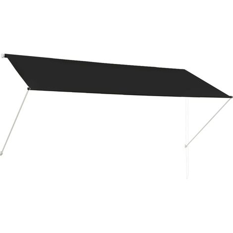 Auvent Marquise rétractable, Store Banne pour Jardin Balcon Terrasse, 300x150 cm Anthracite OIB4103E (1/5)