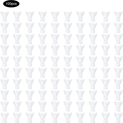 Lot de 100 vis et écrous en plastique blanc pour fixation de fenêtre de ventilation, accessoires agricoles