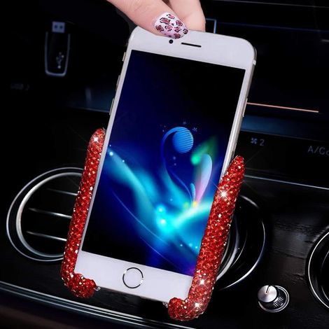 Support Téléphone Voiture - Ventilation Auto - Fixation Ventilateur ou Adhésif - Rotation 360° - Compatible Smartphones et GPS - 1 Pièce (1/5)
