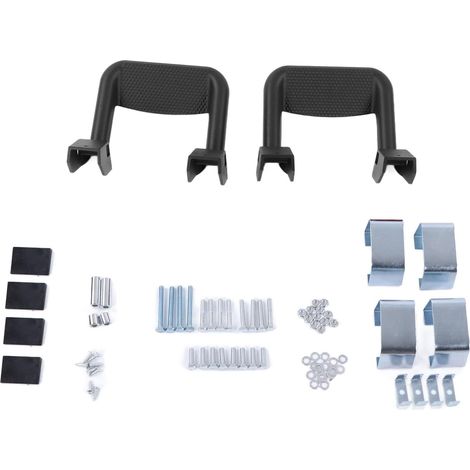 2PCS Pickup STAPE STAPE Side COLAT, fabriqué à Partir D'alliage D'aluminium à Une Seule Pièce, Un Ensemble de Pas de Latéral Revêtu de Poudre de Camion Comprend Le Support de (Noir) (1/5)