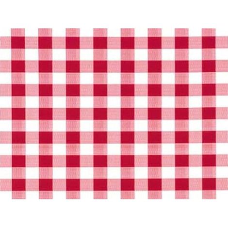 Tovagliato sunny felpato quadrettato rosso cm 140h - rotolo 20 mt