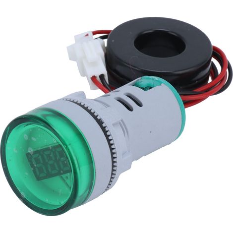 Ampèremètre numérique rond et précis, indicateur lumineux, 220 V CA, AD16-22DSA vert (1/5)