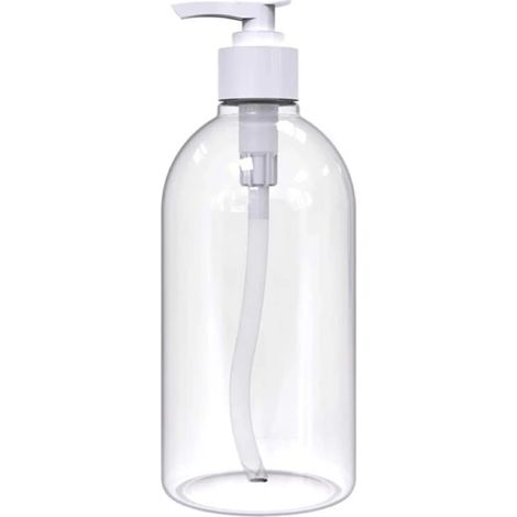 (1 pièce) Flacon distributeur de 500 ml rechargeable pour shampoing, après-shampoing et lotion. Flacon pompe facile à transporter pour la maison, la salle de bain et les voyages. (1/5)